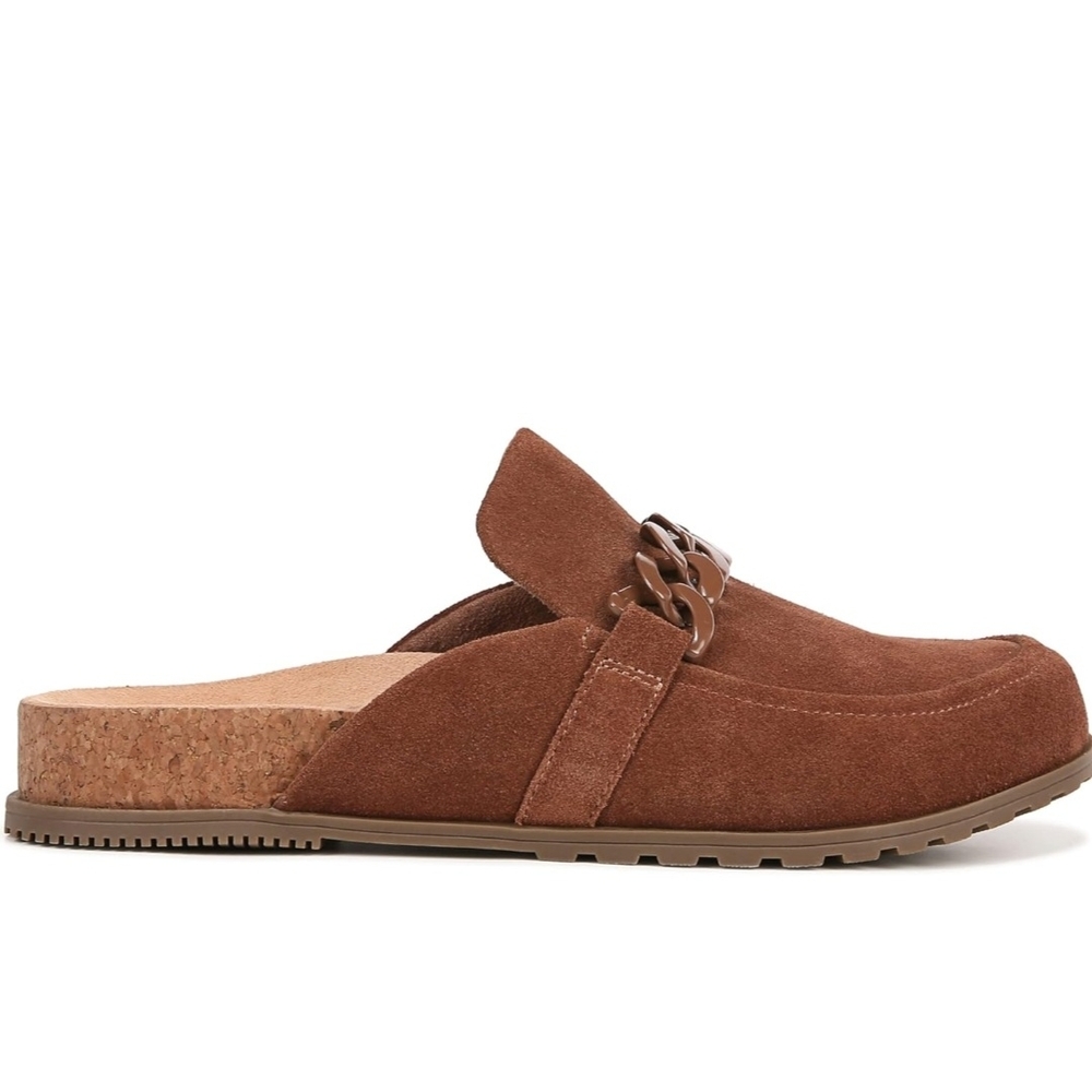 Vionic Georgie Mule Brown Tan Chesnut Suede Women's Clogs 9.5 Orthopedic Shoes - Picture 3 of 12